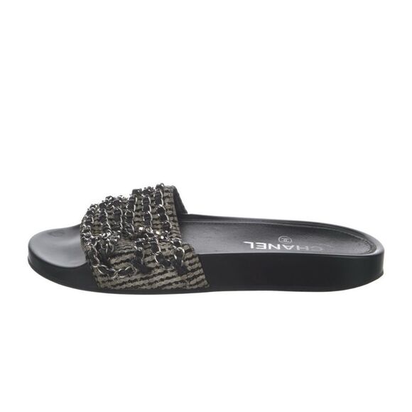 Chanel interlocke CC slides size 8 - Picture 2 of 7